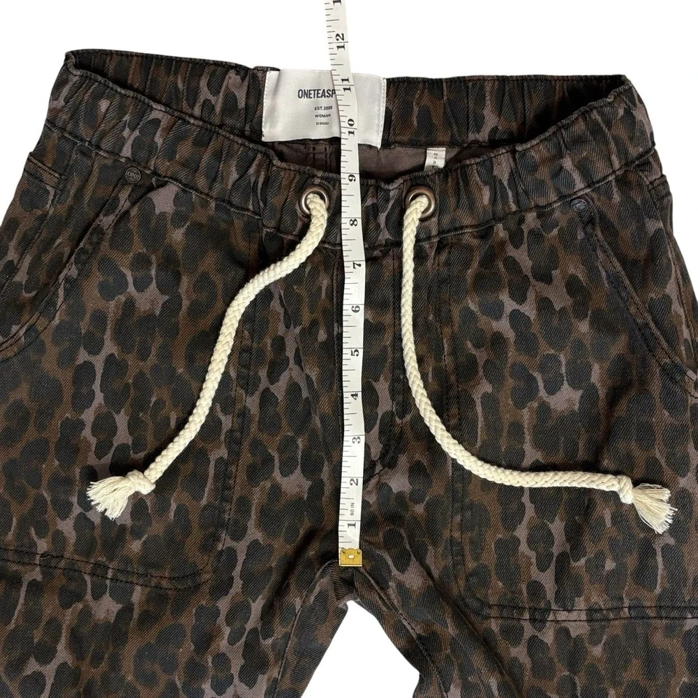 NWT OneTeaspoon Pants Sz XS Bronze Leo B Leopard  Shabbies Cotton Elastic Waist - Picture 8 of 16